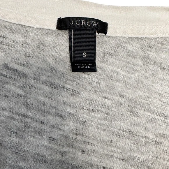 J. CREW GRAY GOLD SPECKLED 100% LINEN TEE SHRT SZ S - Picture 3 of 9